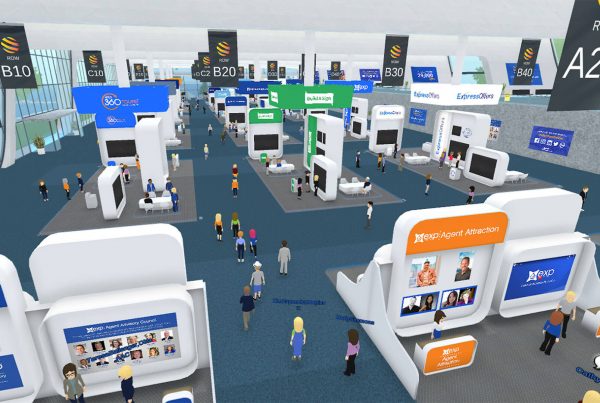 GoMeet overview of the expo hall at the digital campus