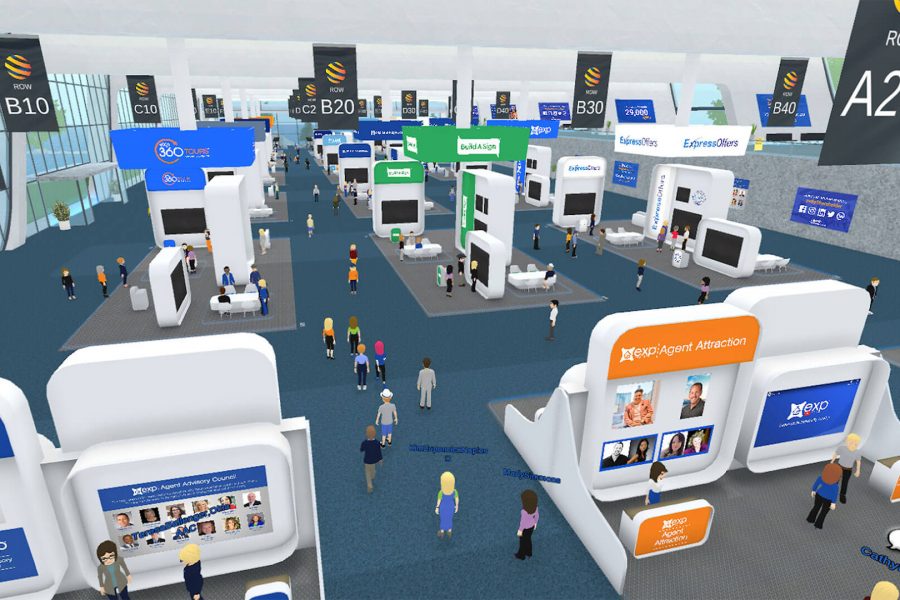 GoMeet overview of the expo hall at the digital campus